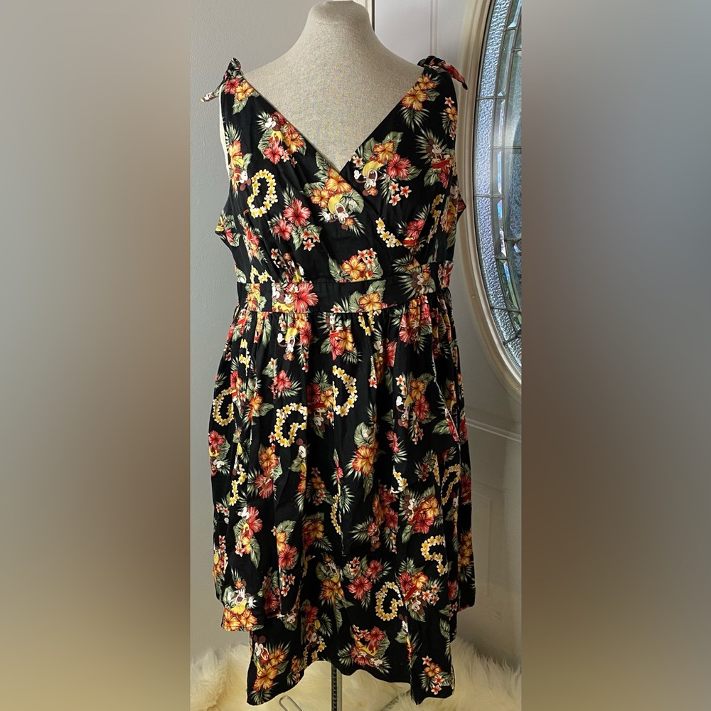 Torrid Disney Retro Mickey Mouse Faux Wrap Dress Size 20 EUC (closer to size 16)